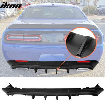 V3 IKON Rear Bumper Lower Diffuser - Matte Black (CHALLENGER 15-23)