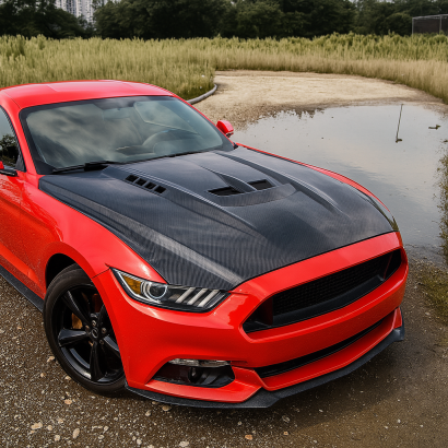 Hood – Carbon Fiber (MUSTANG 15-17 GT, V6, Ecoboost)