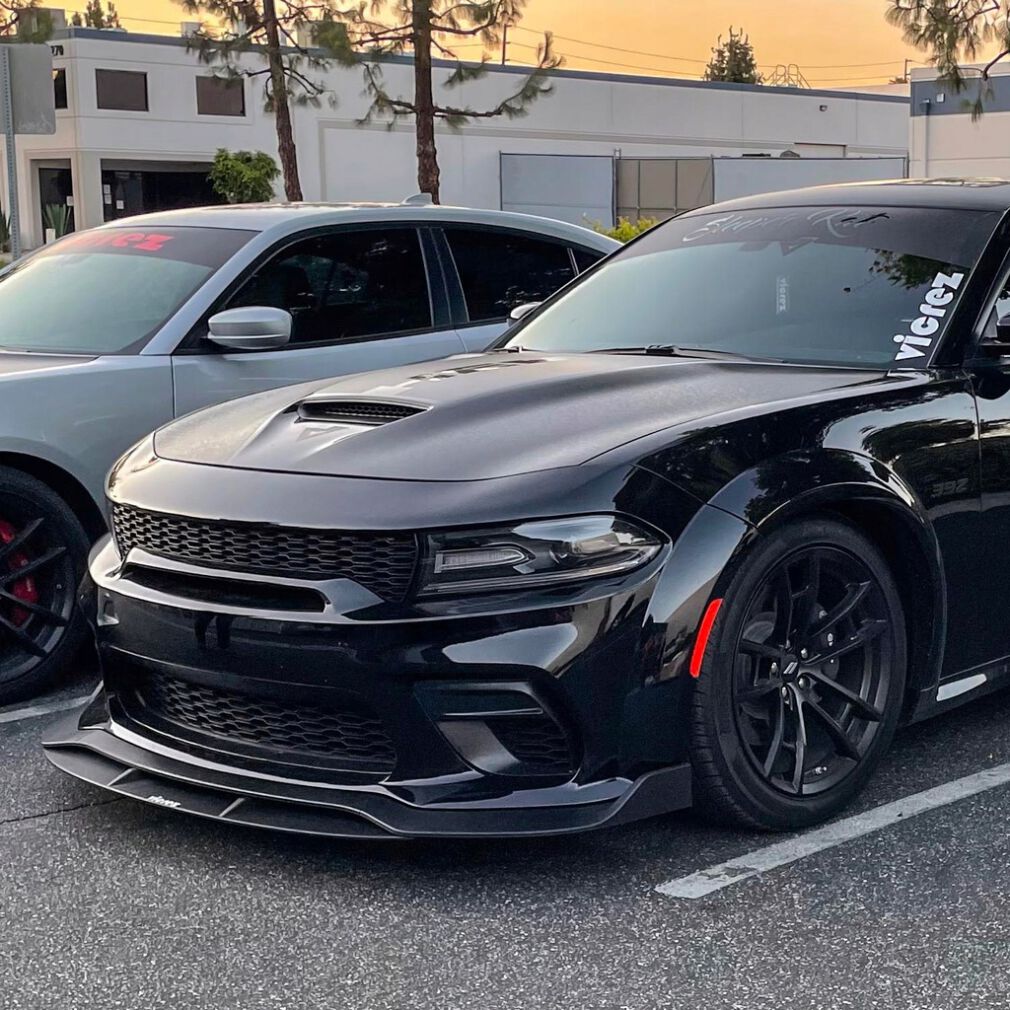 V2 IKON Wide Body Front Lip - Gloss Black (CHARGER 20-22 Wide Body)