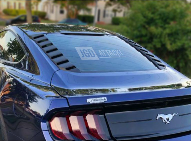 Nakładki Tylnej Szyby - Czarny Mat (MUSTANG 15-23 Fastback)