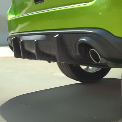 Rear Diffuser With Fins - Matte Black (DURANGO 14-23)