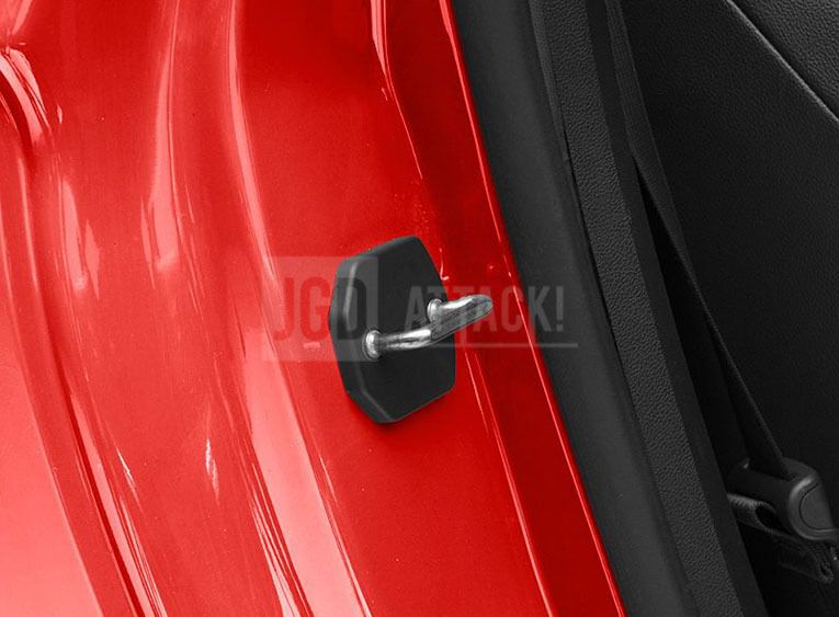 Door Striker Cover Set - Black (MUSTANG 15-23)