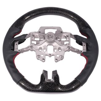 JGD ATTACK! - Steering Wheel - CF with Real Leather (MUSTANG 15-17)