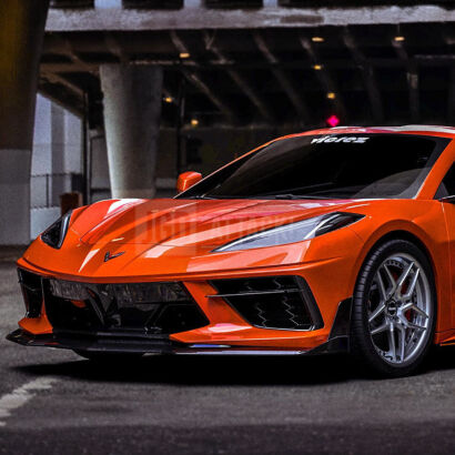 Chin Spoiler Zderzaka Przedniego VZR2 - Czarny Połysk (CORVETTE 20-24 C8)