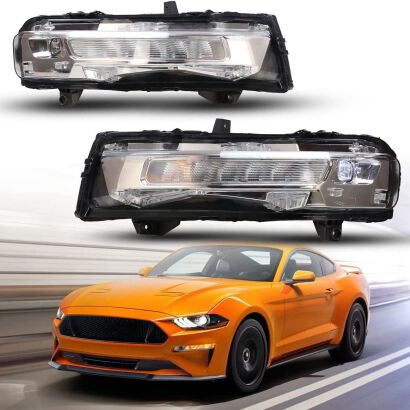 Kierunkowskazy LED/DRL + Halogen - Zestaw (MUSTANG 18-23)