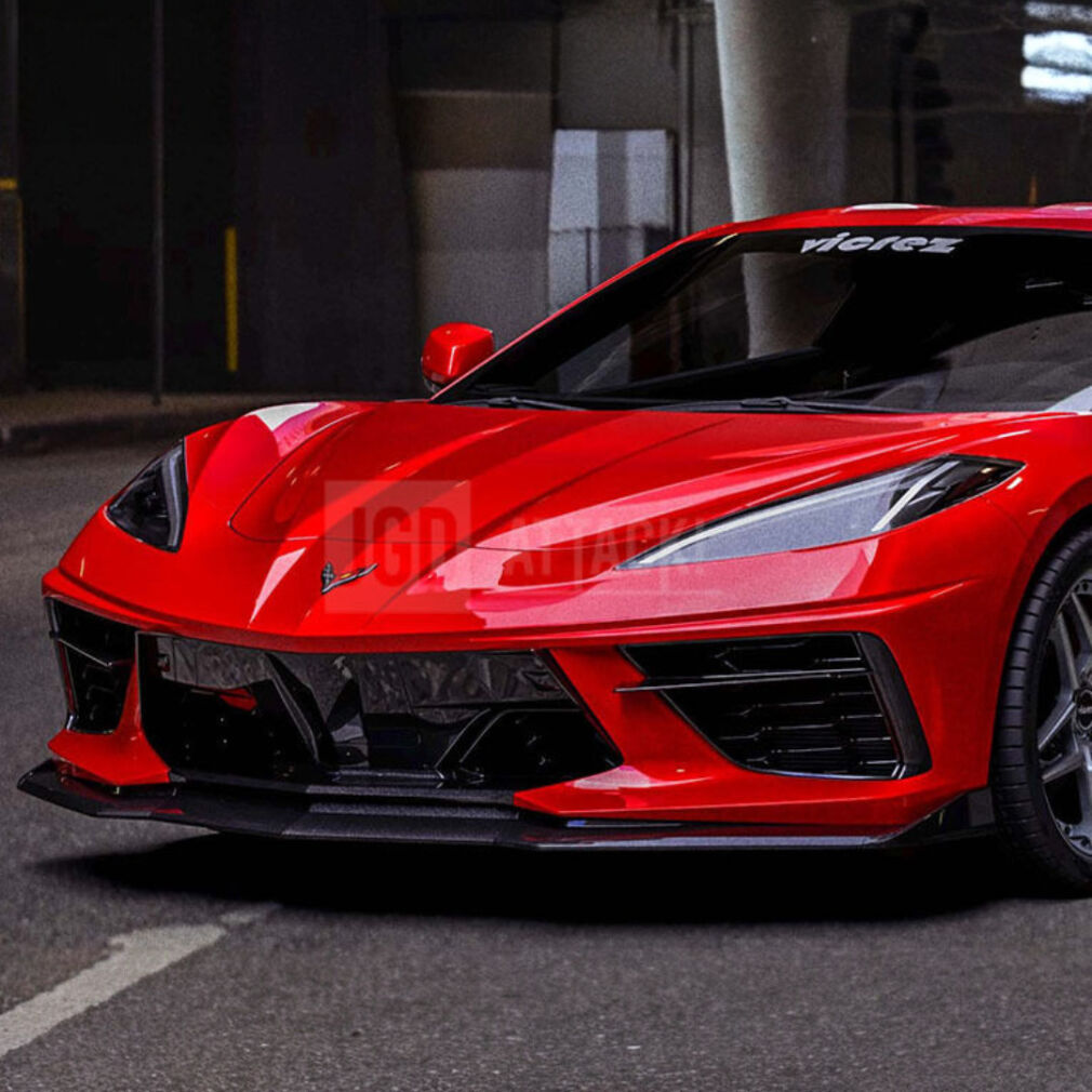 Chin Spoiler Zderzaka Przedniego VZR1 - Czarny Połysk (CORVETTE 20-24 C8)