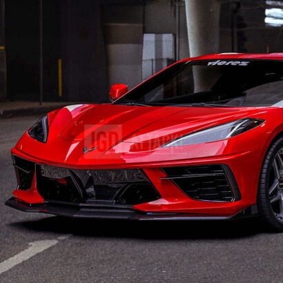 Chin Spoiler Zderzaka Przedniego VZR1 - Czarny Połysk (CORVETTE 20-24 C8)