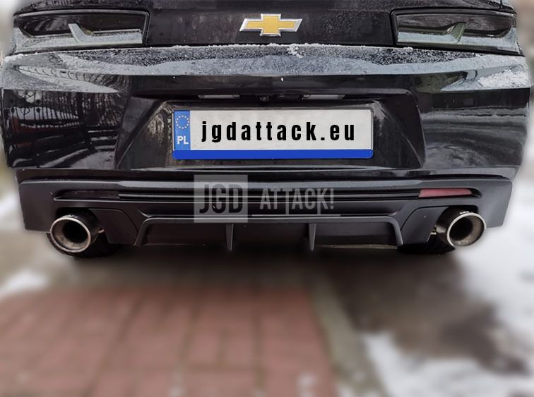JGD ATTACK! - Single Exhaust Rear Diffuser ZL1 Style With Fins (CAMARO  16-21 LT/RS)