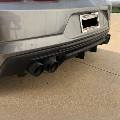 ZL1 Style Rear Diffuser With Fins - Matte Black (CAMARO 16-23 LT/RS/SS)