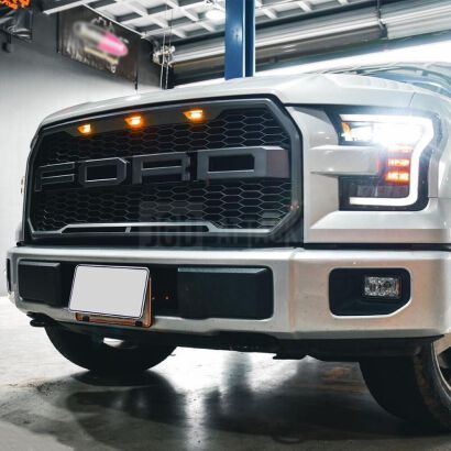 Grill Atrapa Przedniego Zderzaka - LED - Styl Raptor (F150 15-17)