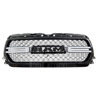 LED Upper Grille With Sequential Turn Signal – Gloss Black (RAM 1500 19-23) - 4