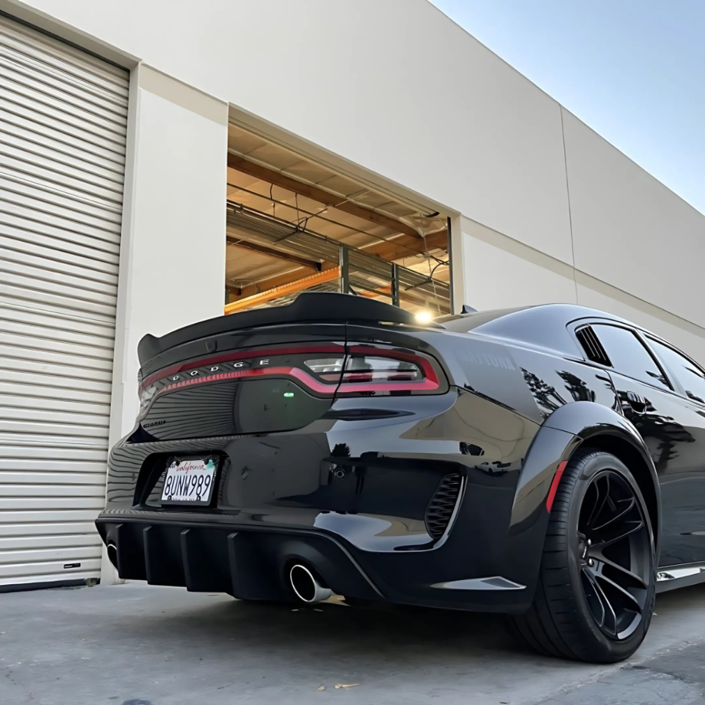 Rear Spoiler - Matte Black - Rock Style (CHARGER 15-23)