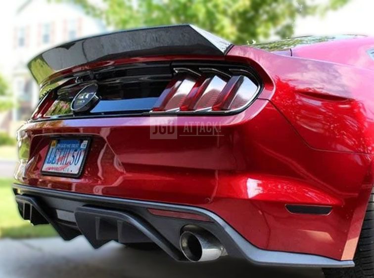 Single-Hole Exhaust Rear Diffuser - R SPEC Style (MUSTANG 15-17 GT Premium, EcoBoost Premium)