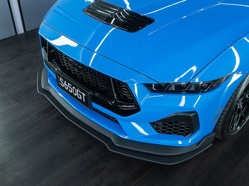 Chin Spoiler - Front Bumper Lip - Matte Black (MUSTANG 24-25 GT, Ecoboost)