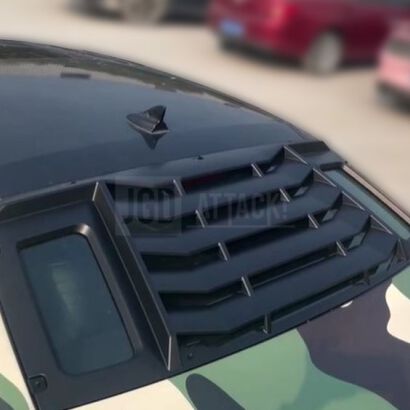 JGD ATTACK! - Rear Window Louvers - Gloss Black (CHALLENGER 08-21)