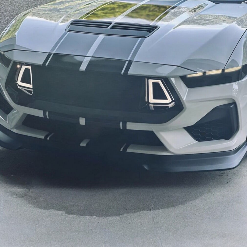 Upper Grille With LED - DARKHORSE style - Gloss Black (MUSTANG 24-25 GT, Ecoboost)