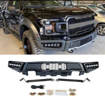 RAPTOR Style Front Bumper + LED Lights (F150 18-20)