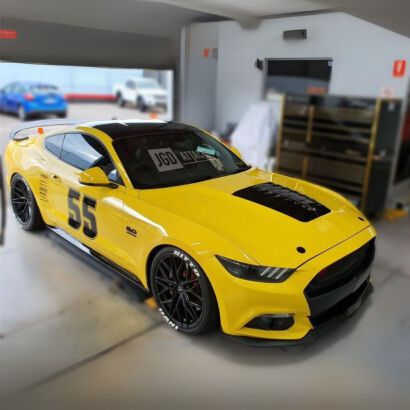 GT500 Style Aluminum Hood - Gloss Black (MUSTANG 15-17 V6, GT, Ecoboost)