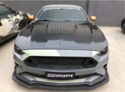 Aluminum Hood - GT350 Style - Unpainted (MUSTANG 18-23 GT, Ecoboost)