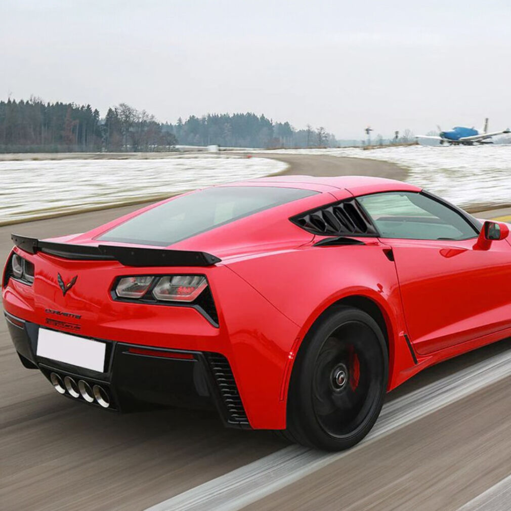 Quarter Window Louvers -  Matte Black (CORVETTE 14-19 C7)