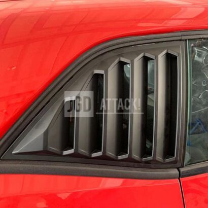 JGD ATTACK! - Rear Window Louvers - Gloss Black (CHALLENGER 08-21)