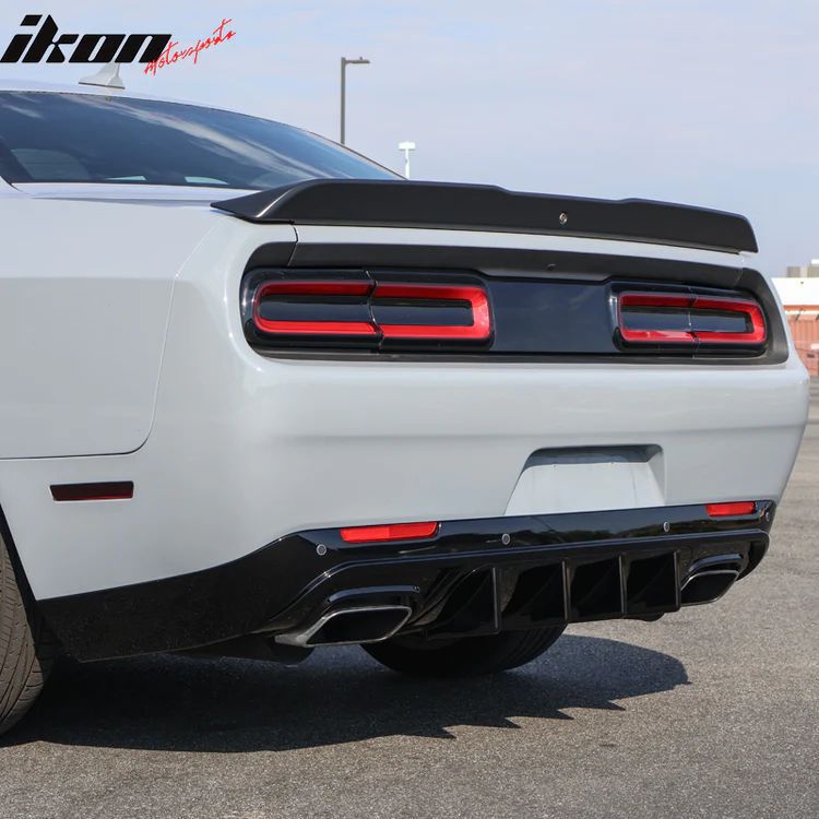 V1 IKON Rear Bumper Lower Diffuser - Gloss Black (CHALLENGER 15-23)