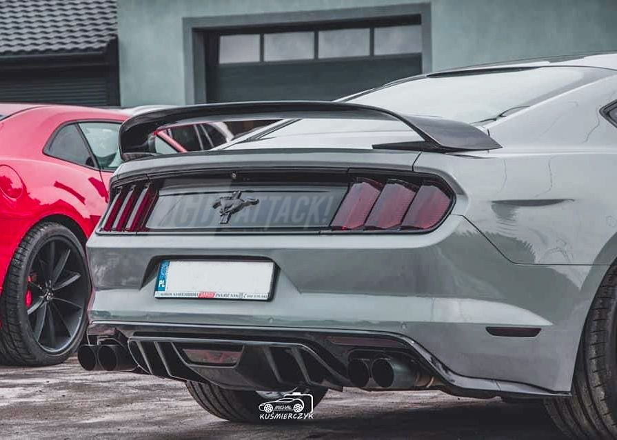 Spoiler Tylnej Klapy - GT350R Styl - Czarny Połysk (MUSTANG 15-23 Fastback)