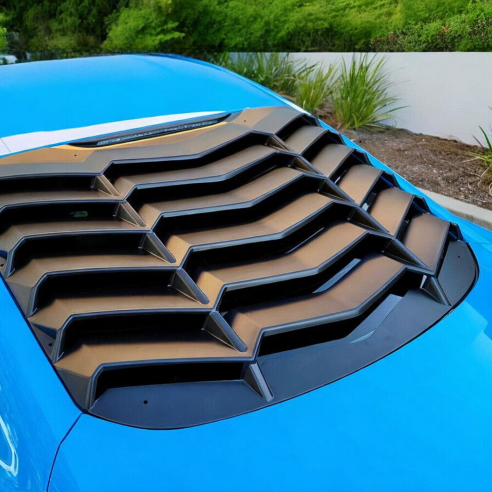 Rear Window Louvers - LV Style - Matte Black (MUSTANG 15-23 Fastback)