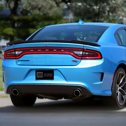 Rear Spoiler - SRT8 Hellcat Style - Matte Black (CHARGER 15-23)