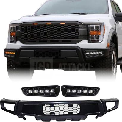 RAPTOR Style Front Bumper + LED Lights (F150 21-23)