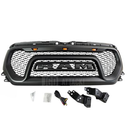 Upper Grille with LED - Rebel Style - Matte Black (RAM 1500 19-23)