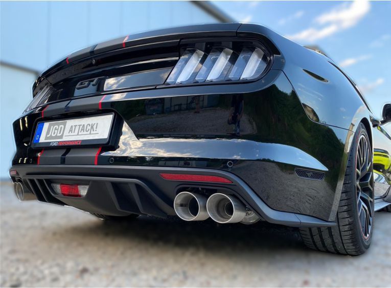 Quad Exhaust Rear Diffuser - RTR Style (MUSTANG 15-17 Ecoboost Premium, GT Premium)