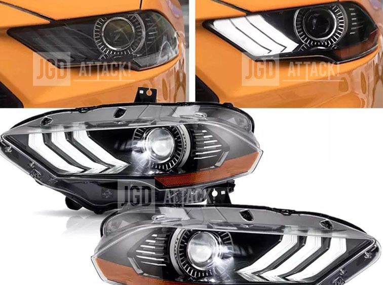 Full LED Projector Headlights - Set - OE Style (MUSTANG 18-23 USA)