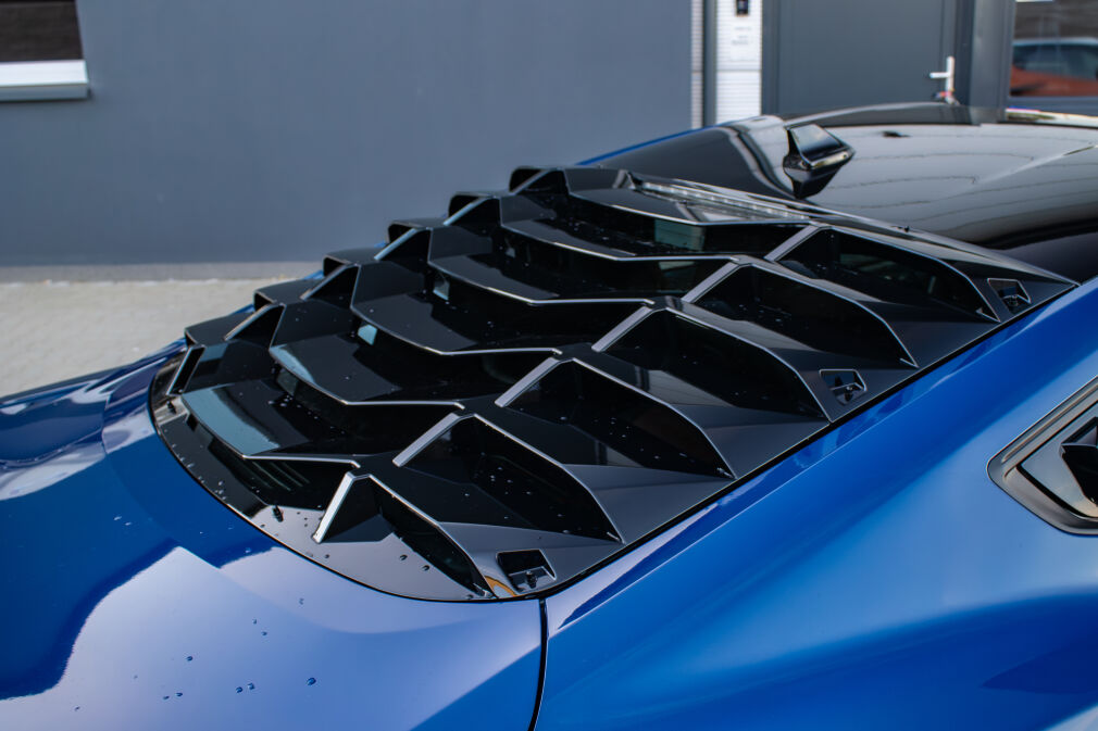 Rear Window Louvers - Gloss Black (MUSTANG 24-25 Fastback)