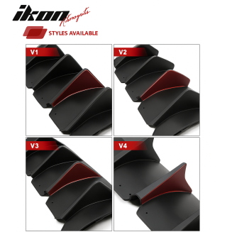 Rear Diffuser – Matte Black – V4 Style (CHALLENGER 15-23) - 11