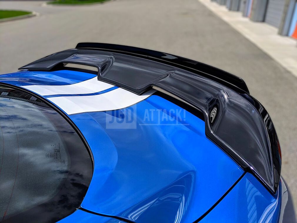 MACH1/GT500 Style Rear Spoiler Performance w/Gurney Flap - Gloss Black (MUSTANG 15-23)