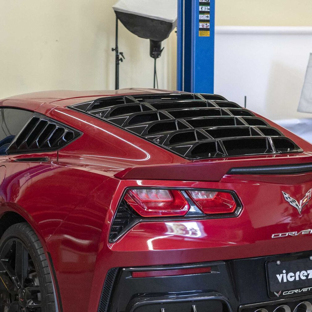 Rear Window Louvers - Gloss Black (CORVETTE C7 14-19)