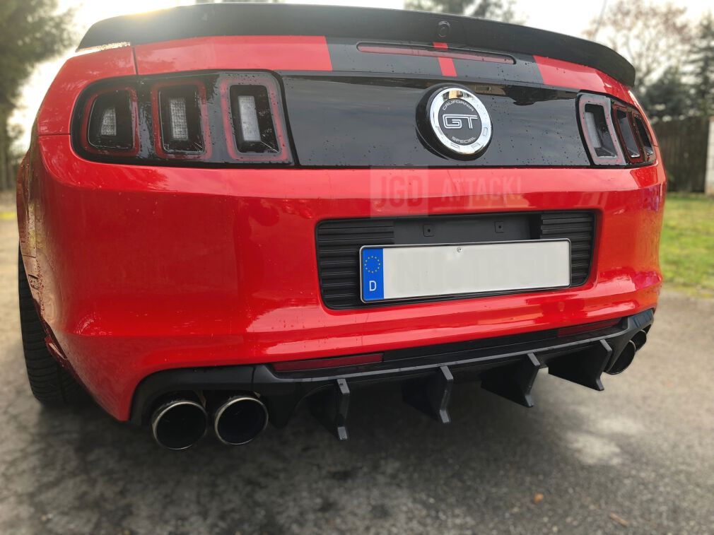 Quad Hole Rear Diffuser - V2 Competition Style (MUSTANG 13-14)