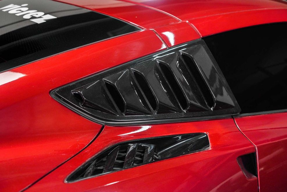 Quarter Window Louvers -  Gloss Black (CORVETTE 14-19 C7)