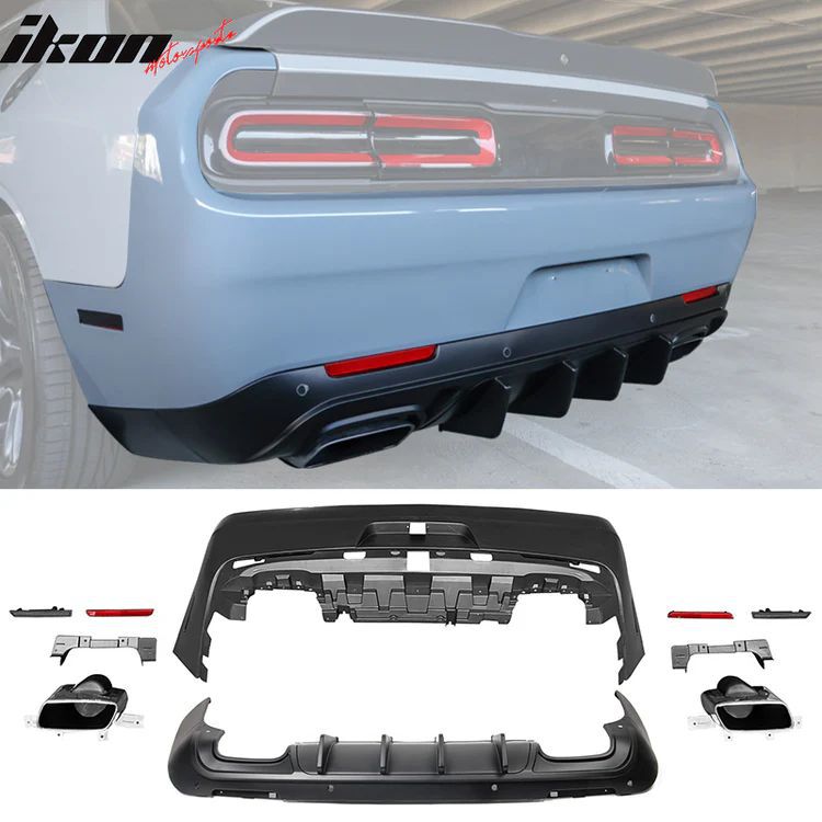 Rear Bumper + Diffuser + Exhaust Tips – Conversion to 2015+ (CHALLENGER 08–14)
