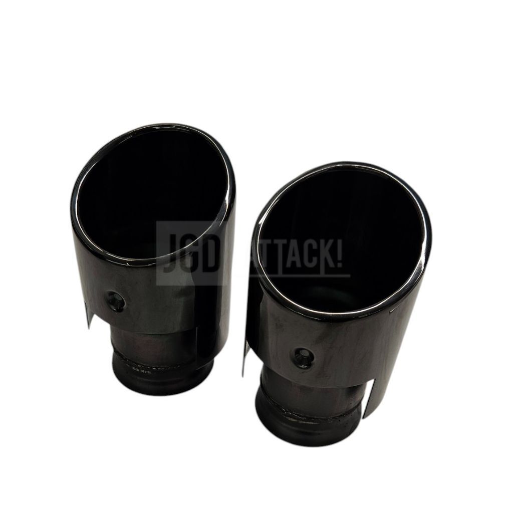 Black Round Exhaust Tips - Set (CHARGER 15-23)