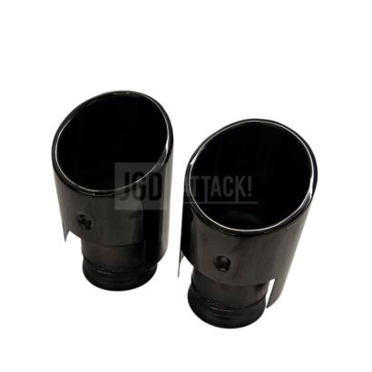 Black Round Exhaust Tips - Set (CHARGER 15-23)