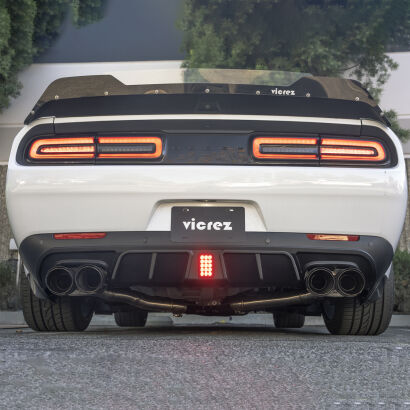 Rear Bumper Lower Diffuser With LED Light (CHALLENGER 15-23)
