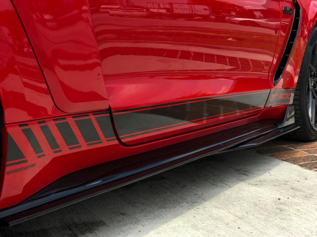 GT500 Style Side Skirts - Extension (MUSTANG 15-21 Ecoboost, V6, GT)